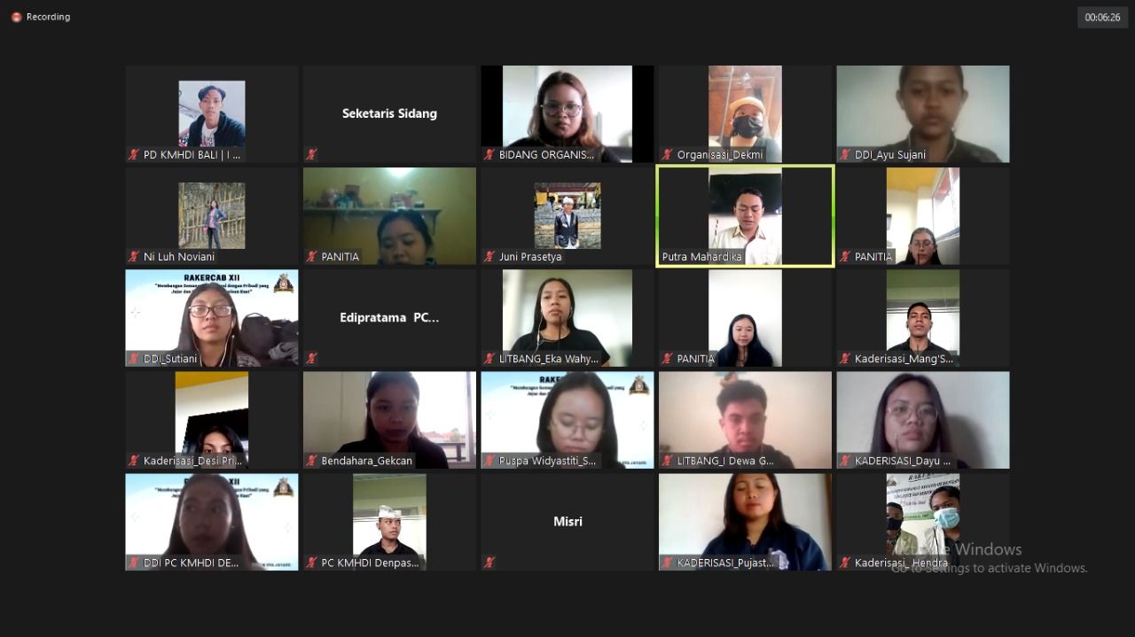 podiumnews.com-KMHDI Denpasar Gelar Rapat Kerja Secara Daring